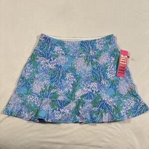 Lilly Pulitzer x Meryl Zadora High Rise Skort Women's Small Las Olas Aqua UPF 50